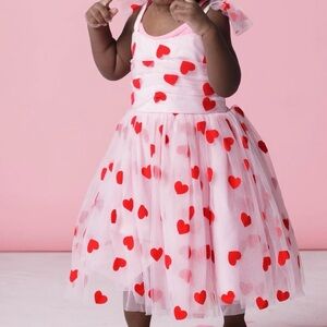 Amazon Pink and Red Heart Kids Dress